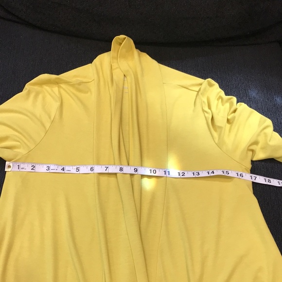 INC International Concepts Yellow Open Front Lightweight Cardigan Sweater-Size S - Picture 8 of 9